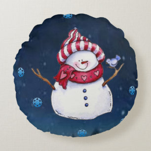 Weihnachts-Rundkissen Rundes Kissen