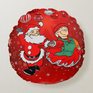 Weihnachts-Rundkissen Rundes Kissen
