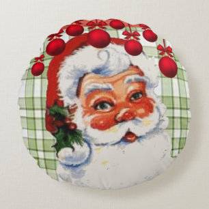 Weihnachts-Rundkissen, Santa Rundes Kissen