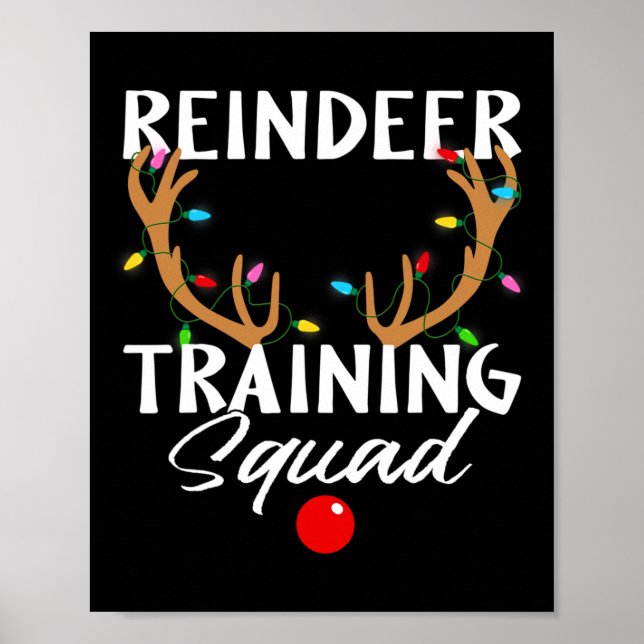 Weihnachts-Running-Rentier-Runner-Training Squad T Poster (Vorne)