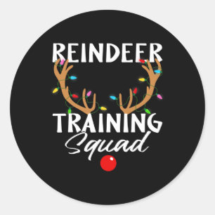Weihnachts-Running-Rentier-Runner-Training Squad T Runder Aufkleber