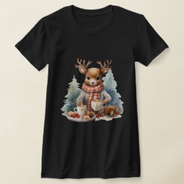 Weihnachts rustikale Design Erwachsene T - Shirt