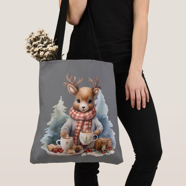 Weihnachts rustikale Vintage Einkaufstasche Tasche (Von Nahem)