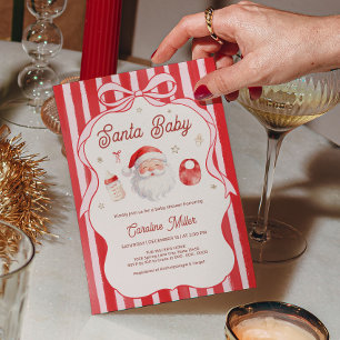 Weihnachts-Santa-Baby-Baby-Party Einladung