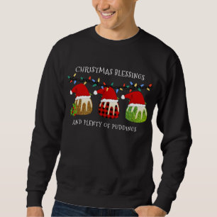Weihnachts-Santa Buffalo-Glitzer Pudding Sweatshirt