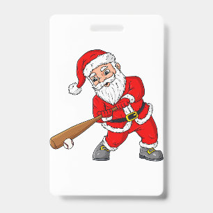 Weihnachts-Santa-Claus-Baseball-Pitcher-Jungen-Kin Ausweis