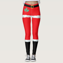 Weihnachts-Santa-Claus-Leggings