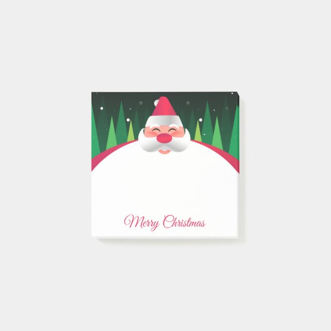 Weihnachts-Santa-Claus-Notizzettel Post-it Klebezettel (Vorderseite)