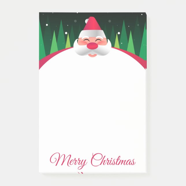 Weihnachts-Santa-Claus-Post-It-Notizen Post-it Klebezettel (Vorderseite)