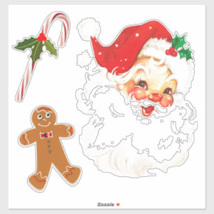 Weihnachts-Santa-Claus-Zuschnitt-Vinyl-Aufkleber Aufkleber