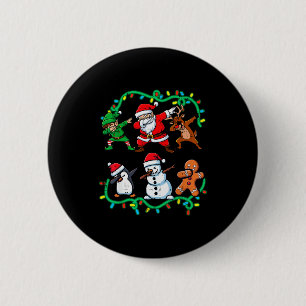 Weihnachts-Santa-Elf-Rentier-Dab-Xmas-Tanz-Jungen  Button