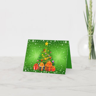 Weihnachts-Santa-Feiertags-Gruß-Karte gefaltet Feiertagskarte