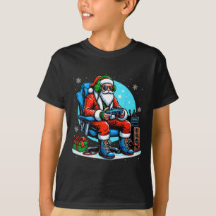 Weihnachts-Santa-Gamer Xmas lustiges Video-Gaming T-Shirt