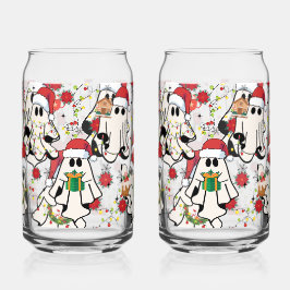 Weihnachts-Santa-Geist-Glasbecher Dosenglas