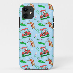 Weihnachts-Santa-Golfen mit Rentier-Muster Case-Mate iPhone Hülle