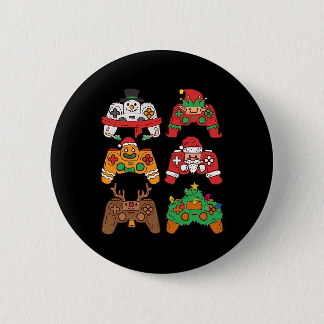 Weihnachts-Santa-Hirsch-Gaming-Controller Jungen K Button (Vorderseite)