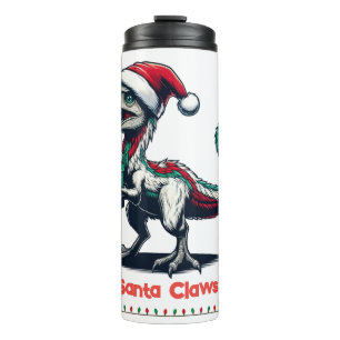 Weihnachts-Santa-Hut-Raptor Thermosbecher