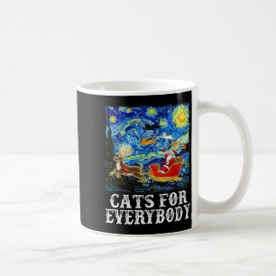 Weihnachts-Santa-Schlitten-Katzen für alle Sternen Kaffeetasse