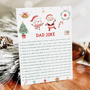 Weihnachts-Santa-Schneemann-Vater-Witz-Spielkarte Einladung