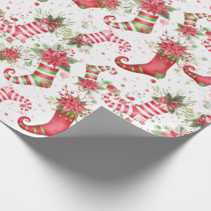 Weihnachts-Santa-Socken normale Größe Geschenkpapier
