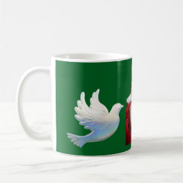 Weihnachts-Santa und Tauben Kaffeetasse