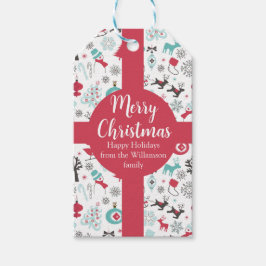 Weihnachts-Scandinavian Gift Tags Geschenkanhänger
