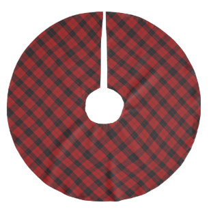 Weihnachts-Schachmuster Red Buffalo Kariert Polyester Weihnachtsbaumdecke
