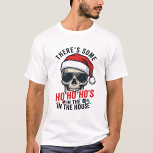 Weihnachts-Schädel Ho Ho Ho Humor Design T-Shirt