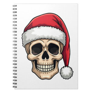 Weihnachts-Schädel Lustiger Santa XMES Männer Frau Notizblock