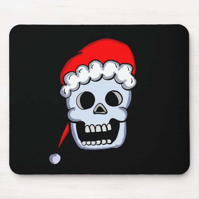 Weihnachts-Schädel Mousepad (Vorne)