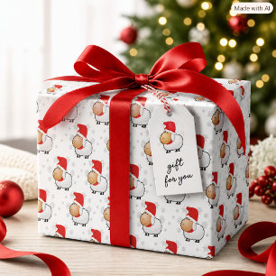 Weihnachts-Schaf-Bastelarbeit oder Geschenkverpack Geschenkpapier
