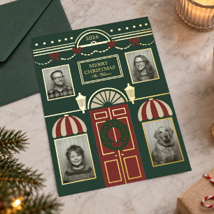 Weihnachts-Schaufenster Multi-Foto-Familienfeierta Folien Feiertagskarte