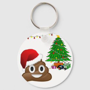 Weihnachts-Scheiß-Emoji Schlüsselanhänger