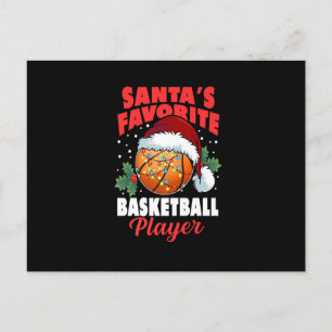 Weihnachts-Schlafanzug "Santa's Lieblings-Basketba Feiertagspostkarte