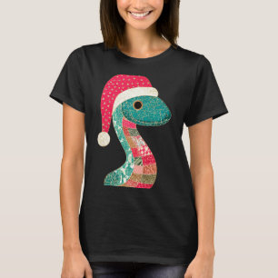 Weihnachts-Schlange-Santa-Hut-Feiertags-Spaß-Premi T-Shirt