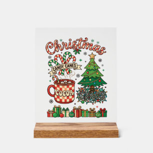Weihnachts-Schleifen-Kakao-Chaos-Baum-Tasse-Gesche Acrylschild