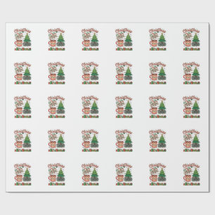 Weihnachts-Schleifen-Kakao-Chaos-Baum-Tasse-Gesche Geschenkpapier