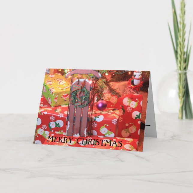 Weihnachts-Schließkarte Karte (Vorderseite)