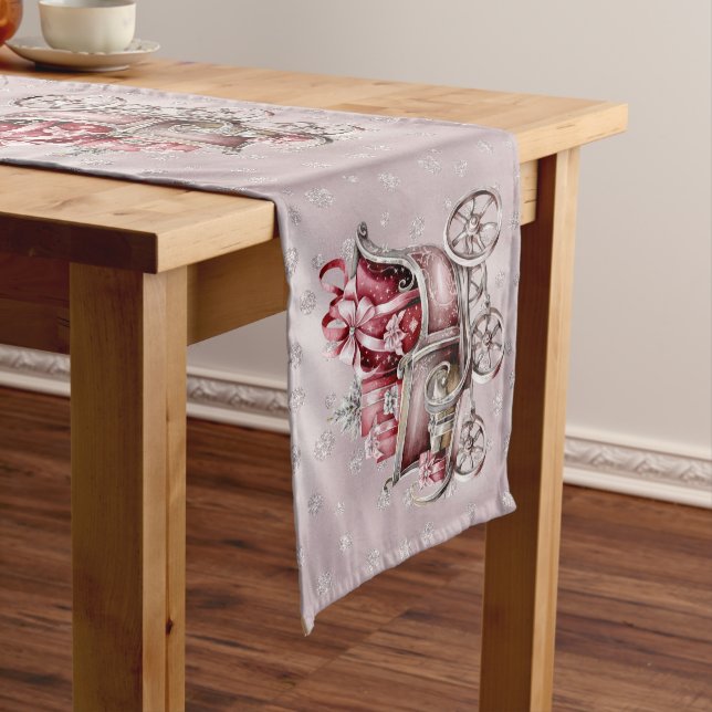 Weihnachts-Schlitten mit Geschenken Feierabend Tis Mittelgroßer Tischläufer (Beispiel)