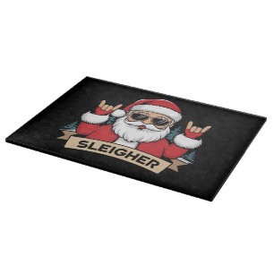 Weihnachts-Schlittenfahrer Santa Rock Xmas Rocker Schneidebrett