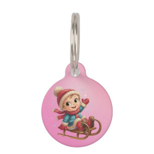 Weihnachts Schlittenfahrt mit Adorable Winter Chil Haustiermarke