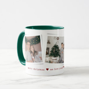 Weihnachts-Schnappschüsse 3 Foto personalisiertes  Tasse