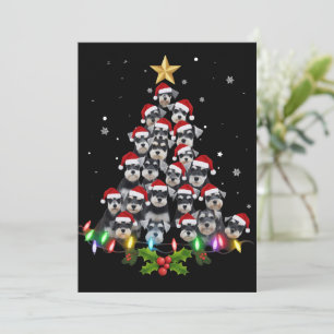 Weihnachts-Schnauzer-Hund-Baum-Xmas-Haustier-Tier Einladung