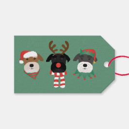 Weihnachts Schnauzer Hunde Geschenkanhänger