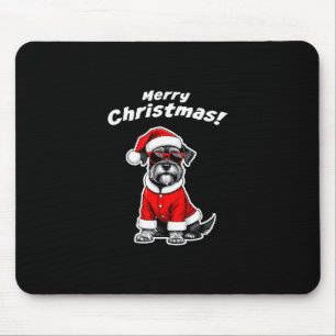 Weihnachts-Schnauzer Lustiger Santa-Hund Süße Feie Mousepad