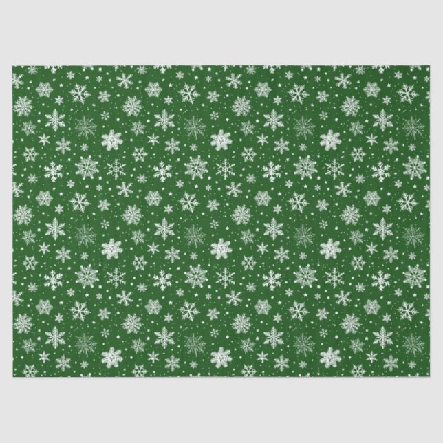 Weihnachts-Schnee-Grünbuch Seidenpapier (Vorderseite)