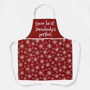 Weihnachts-Schnee-Pun All-over-Print-Schürze Schürze