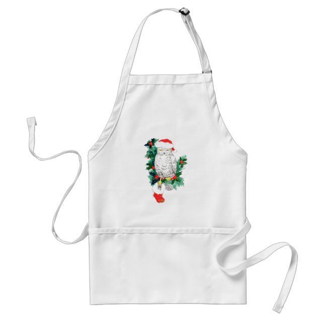 Weihnachts-Schneeauge-Strumpf Geschenke Holly Desi Schürze (Vorne)