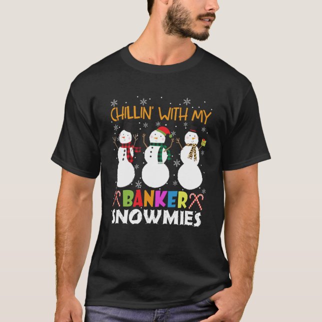 Weihnachts-Schneeball mit meinem Banker T-Shirt (Vorderseite)