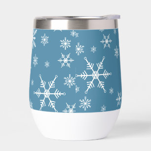 Weihnachts-Schneeflocke auf blau